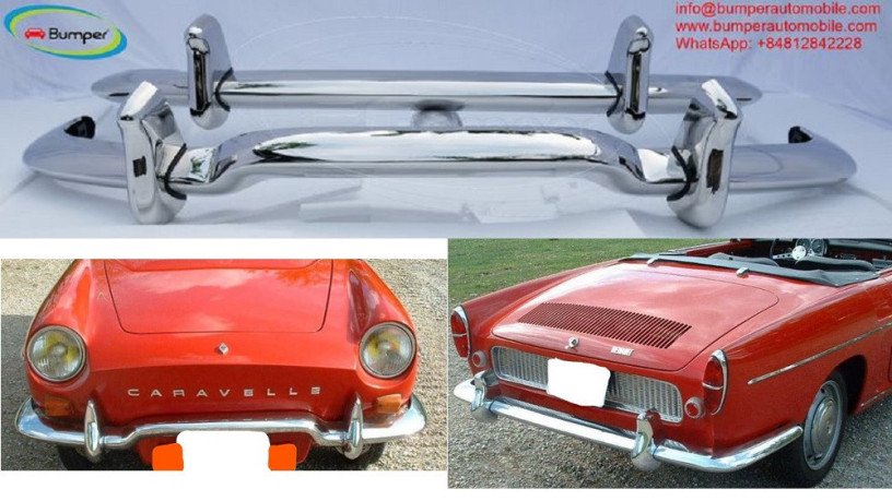 renault-caravelle-and-floride-complete-set-stainless-steel-bumper-new-big-0